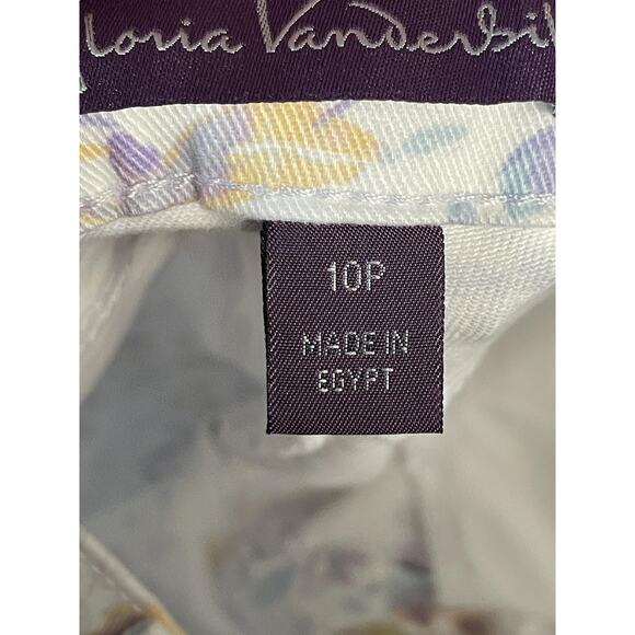 Gloria Vanderbilt Pants Womens 10P Floral Amanda Capri Stretch Denim Petite - Picture 10 of 14